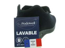 chaussons et pantoufles - Montant - femme - Toile - Noir - Fargeot