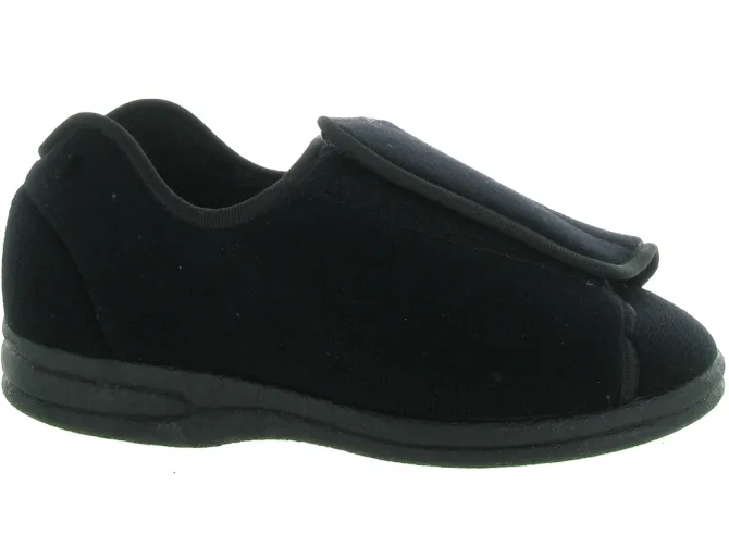 chaussons et pantoufles - Montant - femme - Toile - Noir - Fargeot
