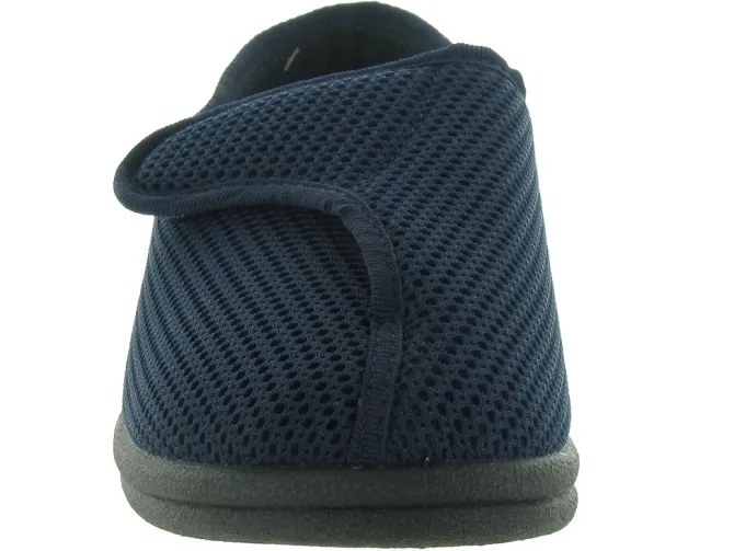 chaussons et pantoufles - Montant - homme - Toile - Bleu - Fargeot