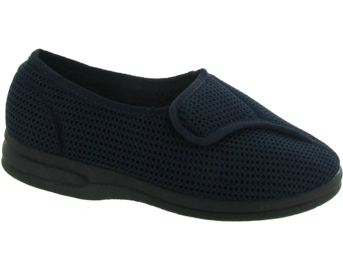 chaussons et pantoufles - Montant - homme - Toile - Bleu - Fargeot