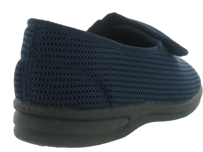chaussons et pantoufles - Montant - homme - Toile - Bleu - Fargeot