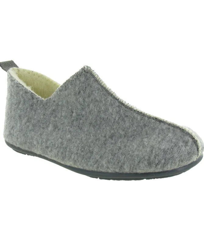 chaussons et pantoufles - Montant - femme - Feutrine - Gris - Maison armando