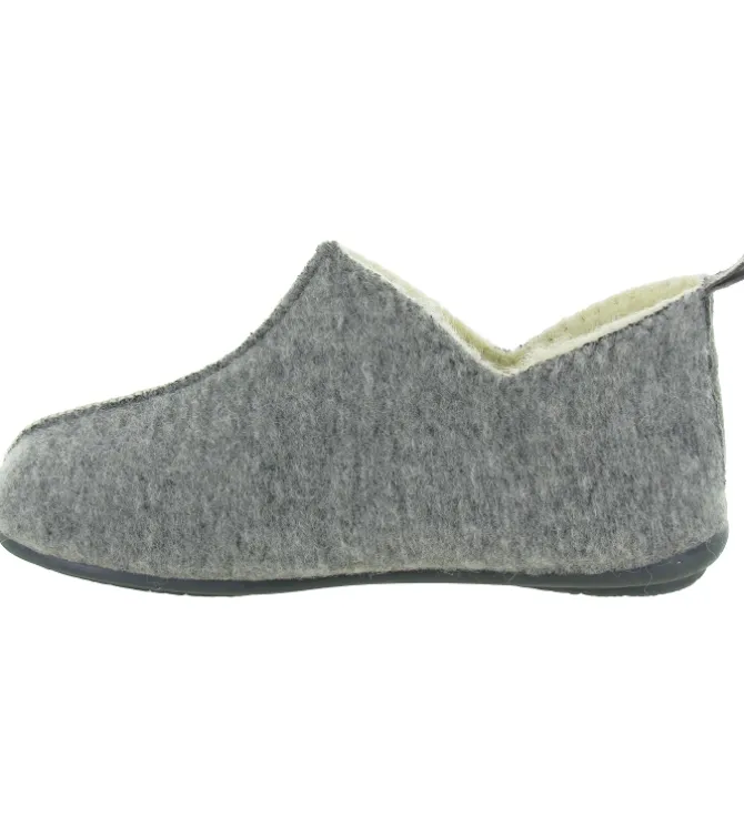chaussons et pantoufles - Montant - femme - Feutrine - Gris - Maison armando