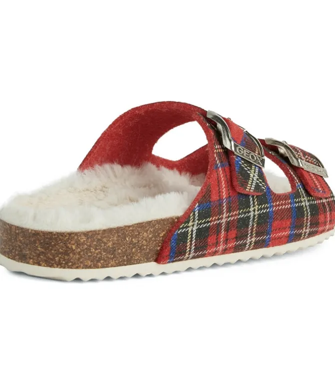 chaussons et pantoufles - Mules Sabots - femme - Synthétique - Rouge - Geox