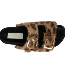 chaussons et pantoufles - Mules Sabots - femme - Synthétique - Léopard - Geox