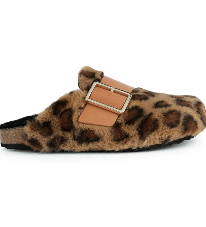 chaussons et pantoufles - Mules Sabots - femme - Synthétique - Léopard - Geox