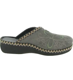 chaussons et pantoufles - Mules Sabots - femme - Toile - Kaki - La maison de l espadrille