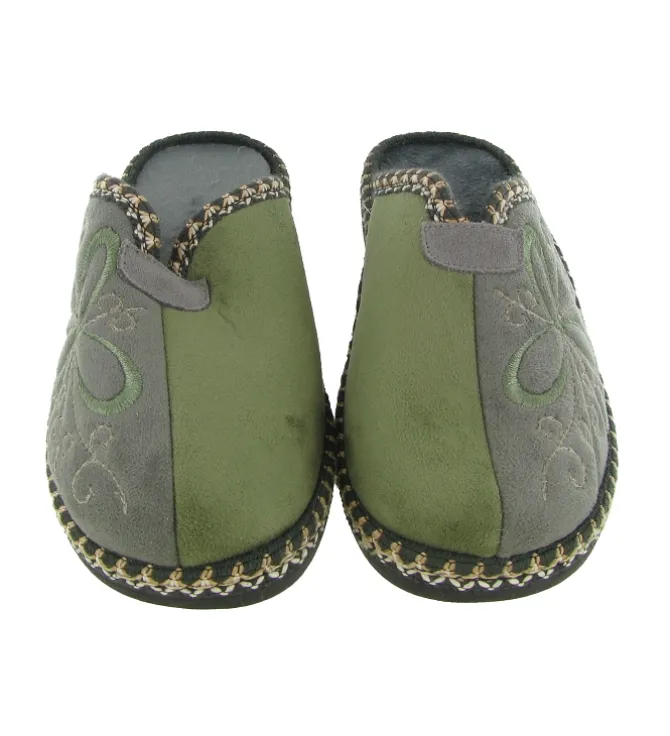 chaussons et pantoufles - Mules Sabots - femme - Toile - Kaki - La maison de l espadrille