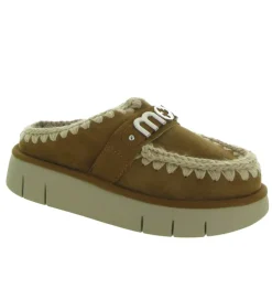 chaussons et pantoufles - Mules Sabots - femme - Nubuck - Chestnut - Mou