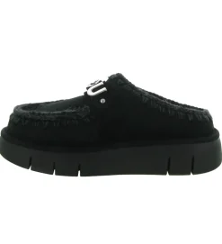 chaussons et pantoufles - Mules Sabots - femme - Nubuck - Noir - Mou