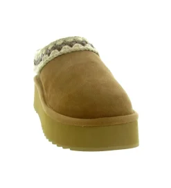 chaussons et pantoufles - Mules Sabots - femme - Nubuck - Chestnut - Mou