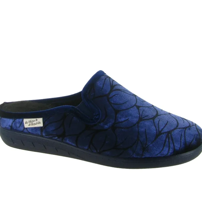 chaussons et pantoufles - Mules Sabots - femme - Synthétique - Bleu Marine - La maison de l espadrille