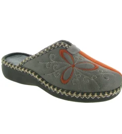 chaussons et pantoufles - Mules Sabots - femme - Toile - Orange - La maison de l espadrille