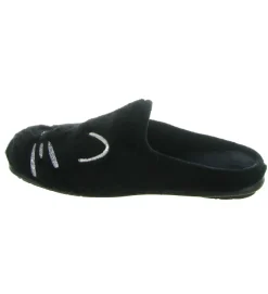 chaussons et pantoufles - Mules Sabots - femme - Toile - Noir - La maison de l espadrille