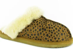 chaussons et pantoufles - Mules Sabots - femme - Nubuck - Léopard - Shepherd of sweden ab