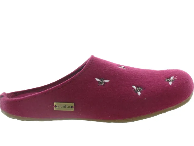 chaussons et pantoufles - Mules Sabots - femme - Feutrine - Rouge - Haflinger