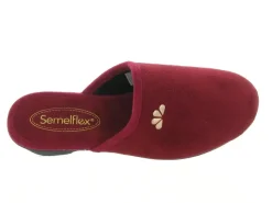 chaussons et pantoufles - Mules Sabots - femme - Toile - Rouge - Semelflex