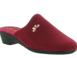chaussons et pantoufles - Mules Sabots - femme - Toile - Rouge - Semelflex
