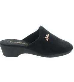 chaussons et pantoufles - Mules Sabots - femme - Toile - Noir - Semelflex