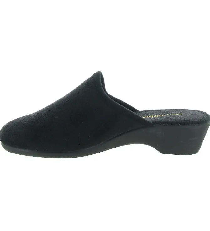 chaussons et pantoufles - Mules Sabots - femme - Toile - Noir - Semelflex