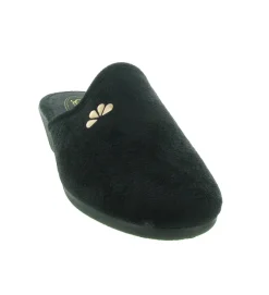 chaussons et pantoufles - Mules Sabots - femme - Toile - Noir - Semelflex