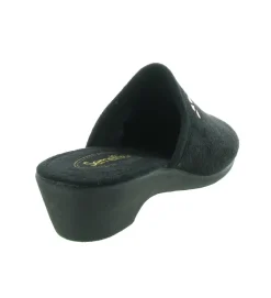 chaussons et pantoufles - Mules Sabots - femme - Toile - Noir - Semelflex