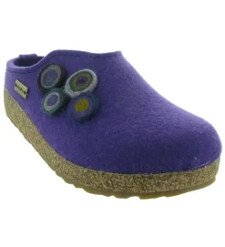 chaussons et pantoufles - Mules Sabots - femme - Feutrine - Violet - Haflinger