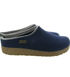 chaussons et pantoufles - Mules Sabots - homme - Feutrine - Bleu - Haflinger