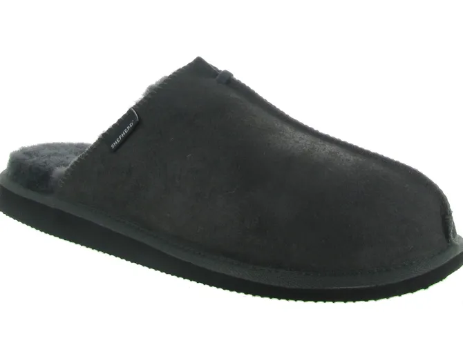 chaussons et pantoufles - Mules Sabots - homme - Nubuck - Anthracite - Shepherd of sweden ab
