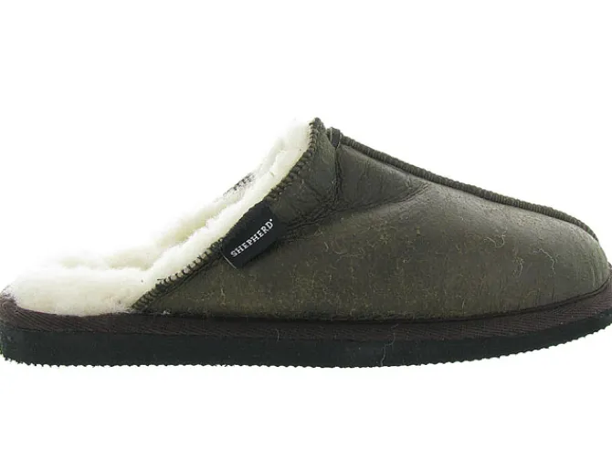 chaussons et pantoufles - Mules Sabots - homme - Nubuck - Marron - Shepherd of sweden ab
