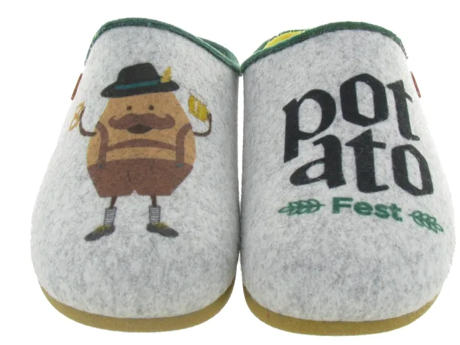 chaussons et pantoufles - Mules Sabots - homme - Synthétique - Gris - Hot potatoes