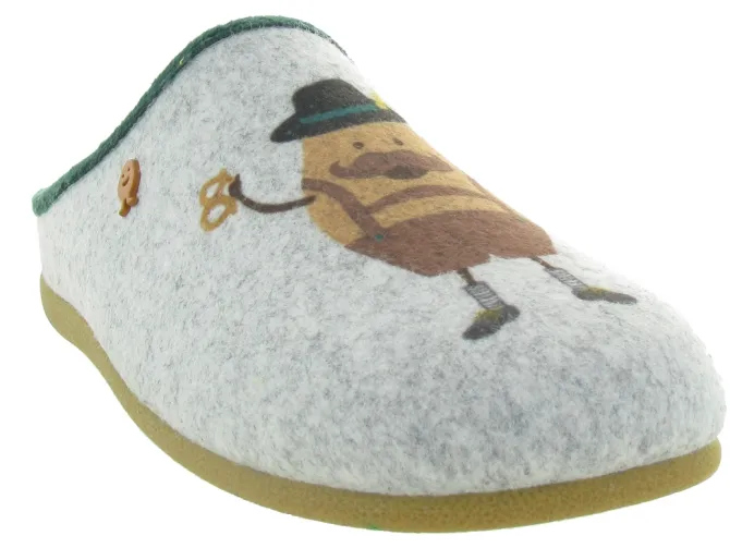 chaussons et pantoufles - Mules Sabots - homme - Synthétique - Gris - Hot potatoes