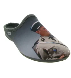 chaussons et pantoufles - Mules Sabots - homme - Toile - Gris - La maison de l espadrille