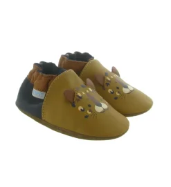 chaussons et pantoufles - Semelle souple - bebe garcon - Cuir - Marron - Robeez
