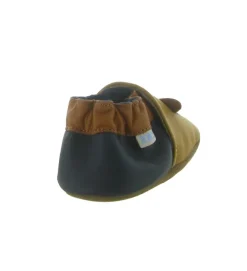 chaussons et pantoufles - Semelle souple - bebe garcon - Cuir - Marron - Robeez