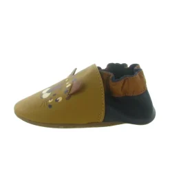 chaussons et pantoufles - Semelle souple - bebe garcon - Cuir - Marron - Robeez