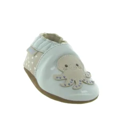 chaussons et pantoufles - Semelle souple - bebe garcon - Cuir - Bleu - Robeez
