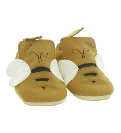 chaussons et pantoufles - Semelle souple - bebe fille - Cuir - Vert amande - Easy peasy