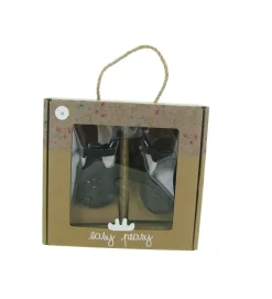 chaussons et pantoufles - Semelle souple - bebe fille - Cuir - Bleu Marine - Easy peasy