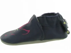 chaussons et pantoufles - Semelle souple - bebe fille - - Bleu Marine - Robeez