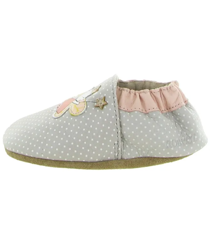 chaussons et pantoufles - Semelle souple - bebe fille - - Gris - Robeez