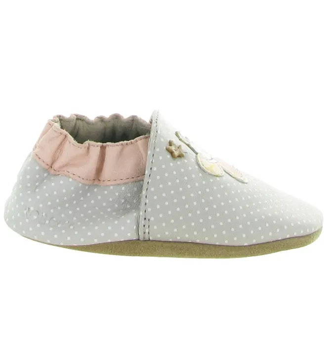 chaussons et pantoufles - Semelle souple - bebe fille - - Gris - Robeez