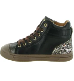 chaussures a lacets - Chaussures à lacets - junior fille - Cuir - Noir - Babybotte