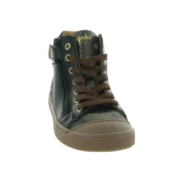chaussures a lacets - Chaussures à lacets - junior fille - Cuir - Noir - Babybotte