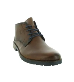 chaussures a lacets - Confort et décontracté - homme - Cuir - Marron - Rieker