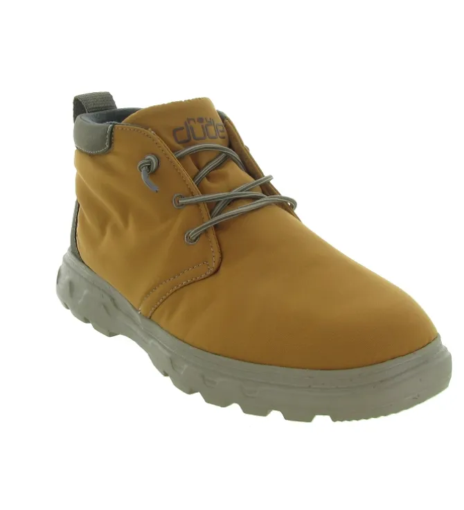 chaussures a lacets - Confort et décontracté - homme - Synthétique - Jaune - Hey dude