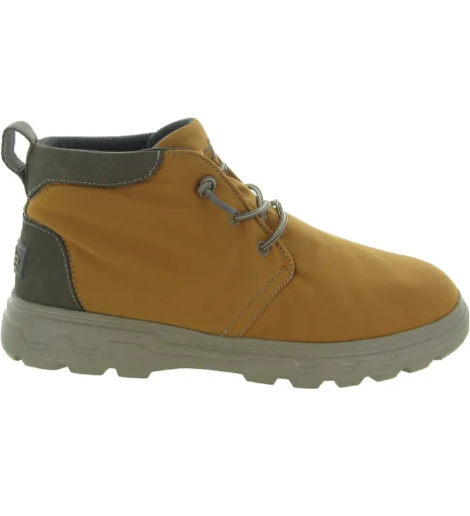 chaussures a lacets - Confort et décontracté - homme - Synthétique - Jaune - Hey dude