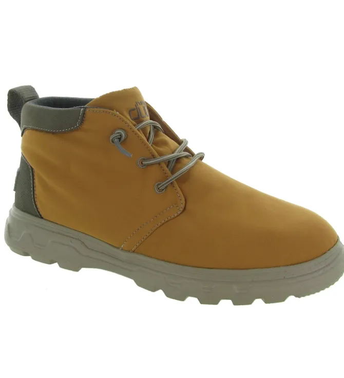 chaussures a lacets - Confort et décontracté - homme - Synthétique - Jaune - Hey dude