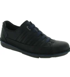 chaussures a lacets - Confort et décontracté - homme - Cuir - Noir - Fluchos