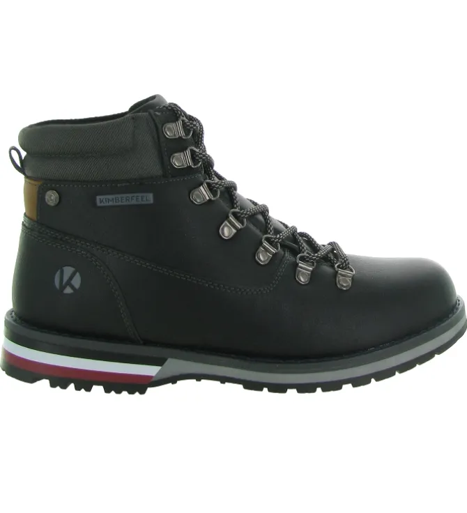 chaussures a lacets - Confort et décontracté - homme - Synthétique - Noir - Kimberfeel